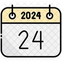 Vinte E Quatro Calendario 2024 Ícone