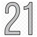 Numeros Dias 21 Ícone