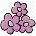Violet Blossom Flower Icon