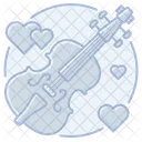 Violin With Hearts Icon