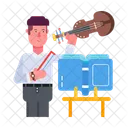 Violinist Violin Player Violin Teacher Icon