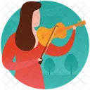 Violin Player Violinist Female Playing Violin Icon