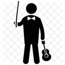 Flamenco Music Man Violin Player Icon