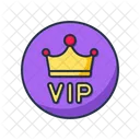 Vip Crown Badge  Icon