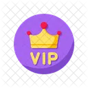 Vip Crown Badge  Icon