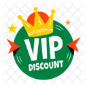 Vip Discount Crown Sale Icon