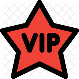 Vip Star Label Icon Download In Colored Outline Style