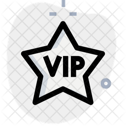 Vip Star Label Icon Download In Colored Outline Style