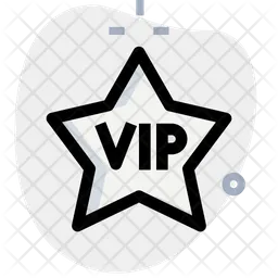 Vip Star Label  Icon