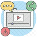 Viral Video Video Share Video Streaming Icon