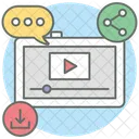 Virales Video Video Teilen Video Streaming Symbol