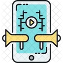 Virales Video Viraler Inhalt Megaphon Symbol