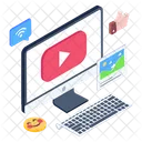 Online Video Virales Video Viraler Inhalt Symbol