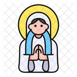 Download Free Virgin Mary Colored Outline Icon Available In Svg Png Eps Ai Icon Fonts