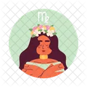 Virgo zodiac sign  Icon