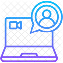 Virtual Assistant Video Chat Customer Service Icon