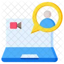 Virtual Assistant Video Chat Customer Service Icon