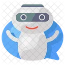 Chat Assistant Robot Bionic Man Icon