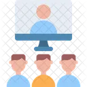 Virtual Class Group Class Video Lecture Icon