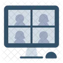 Virtual Classroom Computer Meeting Icon