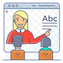 Virtual Classroom Digital Classroom Online Class Icon