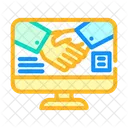 Virtual Handshake Conference Icon