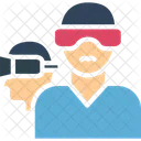 Virtual Glasses Virtual Goggles Virtual Reality Environment Icon