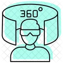 Virtual Glasses Color Shadow Thinline Icon Icon