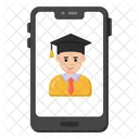 Mobile Learning Virtual Graduation Virtual Learning Icon