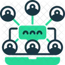 Virtual Meetings Communication Icon
