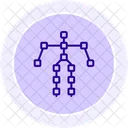 Virtual Interaction Line Icon Icon