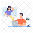 Virtual Meeting Virtual Interview Online Interview Icon