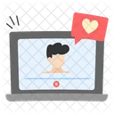 Virtual Love Relationship Online Icon