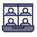 Virtual Meeting Video Call Online Meeting Icon