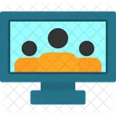 Virtual Meeting Online Collaboration Digital Conferencing Icon