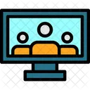 Virtual Meeting Online Collaboration Digital Conferencing Icon