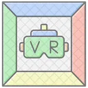 Virtual Museum Lineal Color Icon Icon