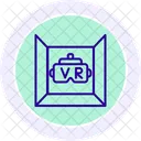 Virtual Museum Line Icon Icon