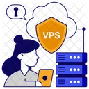 Virtual Private Server Dataserver Database Icon