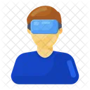 Virtual Reality Augmented Reality 3 D Glasses Icon