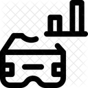 Balkendiagramm der virtuellen Realität  Symbol