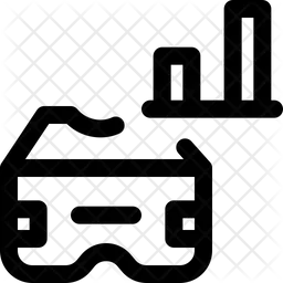 가상 현실 막대 차트  아이콘