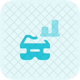 Virtual Reality Bar Chart  Icon