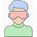 Virtual Reality Lineal Color Icon Icon