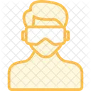 Virtual Reality Duotone Line Icon Icon