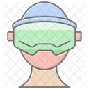 Virtual Reality Lineal Color Icon Icon