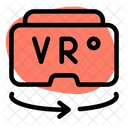 Virtuelle Realität Rotation drei  Symbol