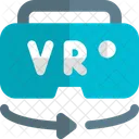 Virtuelle Realität Rotation drei  Symbol