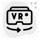 Virtuelle Realität Rotation drei  Symbol