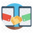 Virtual Handshake Agreement Handclask Icon